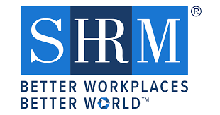 SHRM logo with blue and white color scheme and the tagline 'Better Workplaces Better World.'